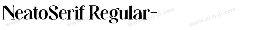 NeatoSerif Regular字体转换